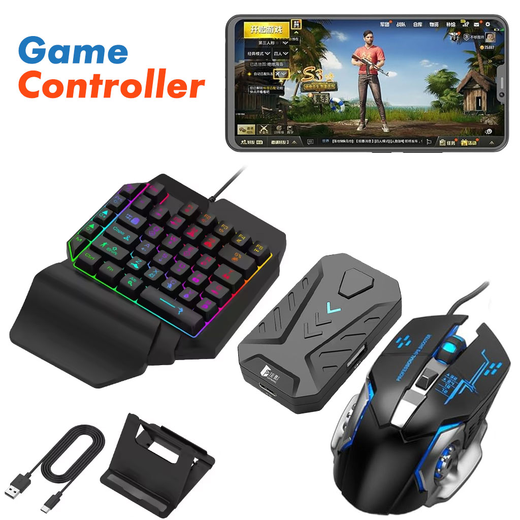 Mix Pro Clavier Souris 4en1 Pour smartphone Gaming PUBG-Fortnite