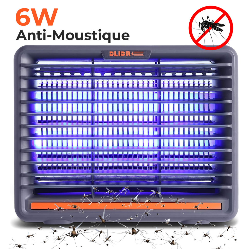 Lampe Anti-Moustiques Électrique 6W Double Tube UV