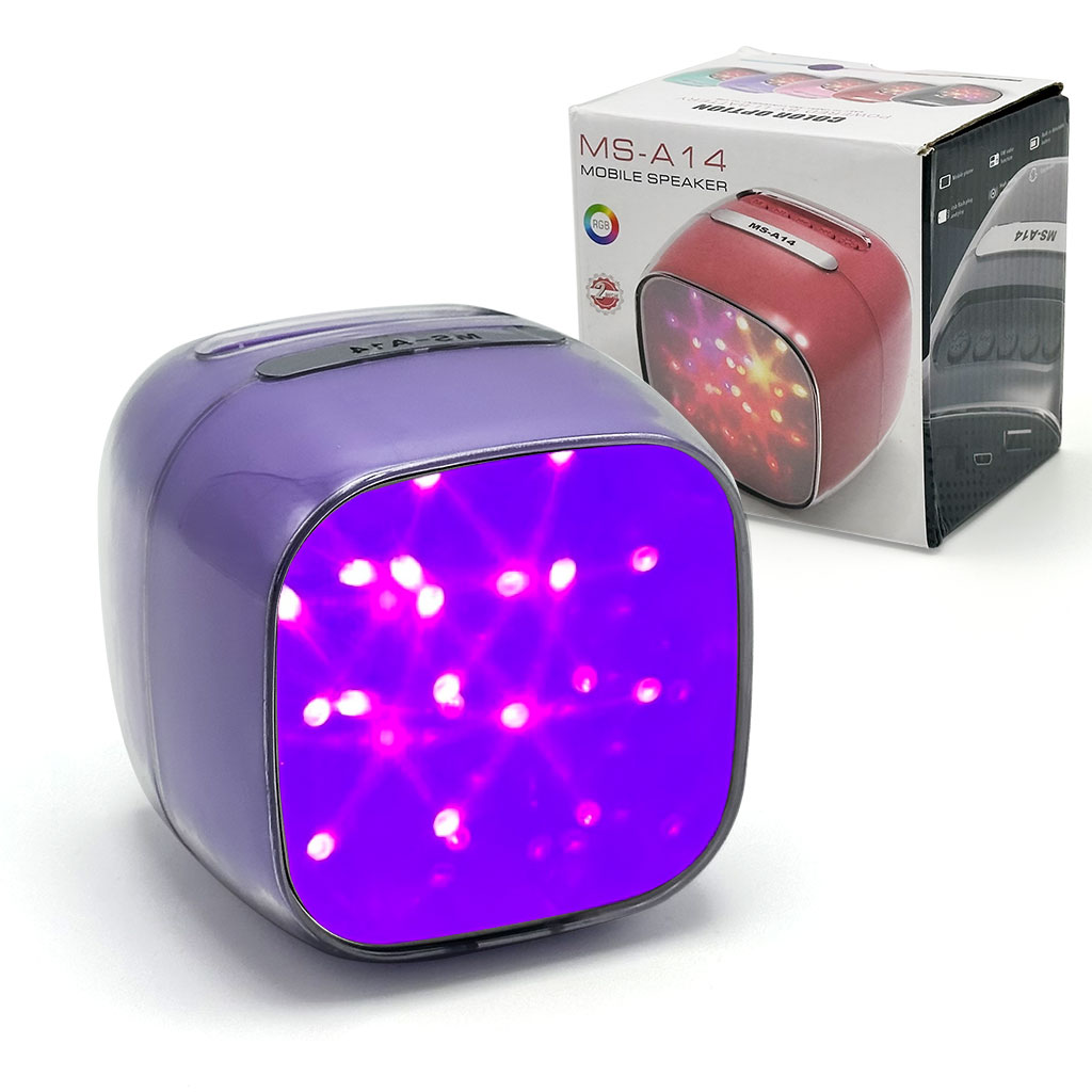 مكبر صوت محمول – Haut-parleur Mobile MS-A14 Son Puissant et Éclairage RGB Dynamique
