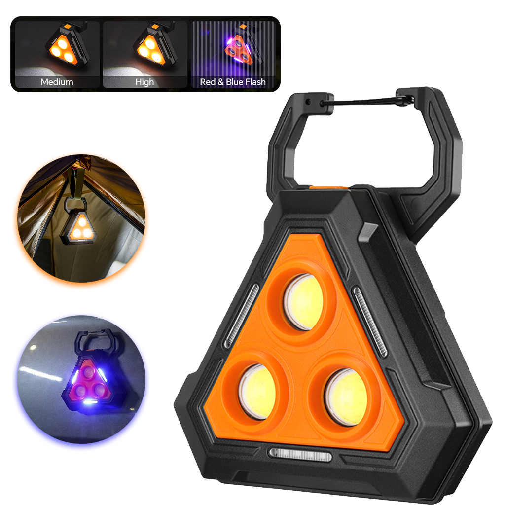 Lampe de Travail Portable pour Multi-usages Base Magnétique Rechargeable USB - مصباح محمول متعدد الوظائف بقاعدة مغناطيسية