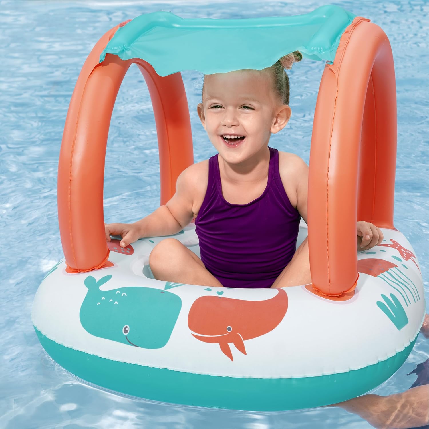Bateau Gonflable pour Enfants Bestway 34203 Avec Pare-Soleil Amovible - قارب أطفال منفوخ مع مظلة واقية من الشمس