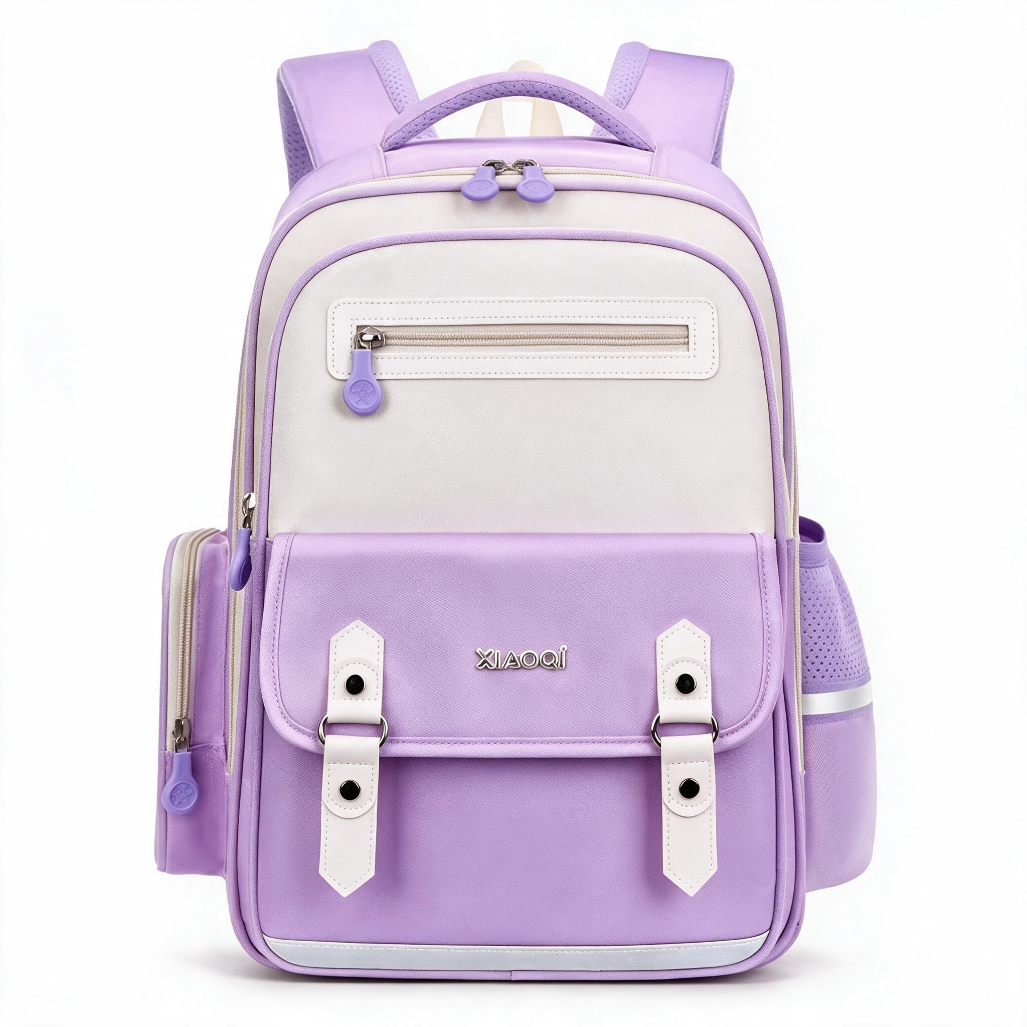 Sac à Dos Scolaire Style Kawaii Grand Volume Tissu Imperméable Mauve SACKDS08MV - حقيبة مدرسية بتصميم كاوايي