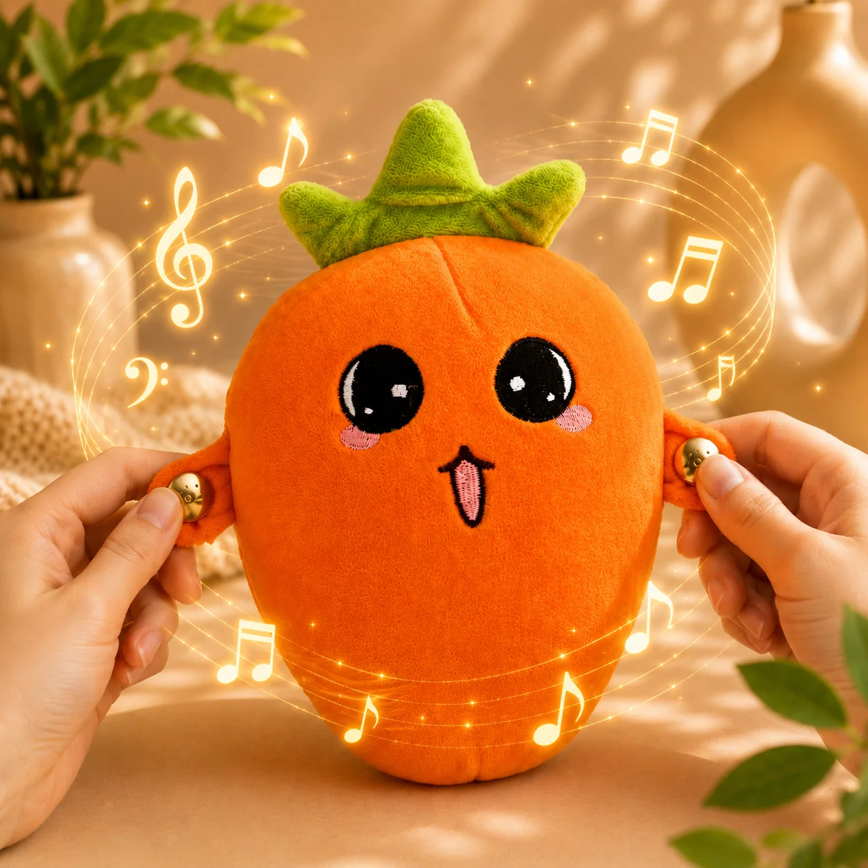 Jouet Peluche Musicale Interactive pour Enfants, Effets Sonores au Toucher - لعبة دمية تفاعلية وموسيقية للأطفال بلمس استجابي
